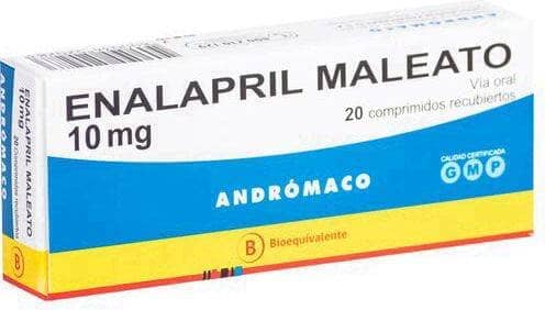 Enalapril 10 mg x 20 comprimidos "Ley Cenabast" Farmex-Pluxee-Persistente